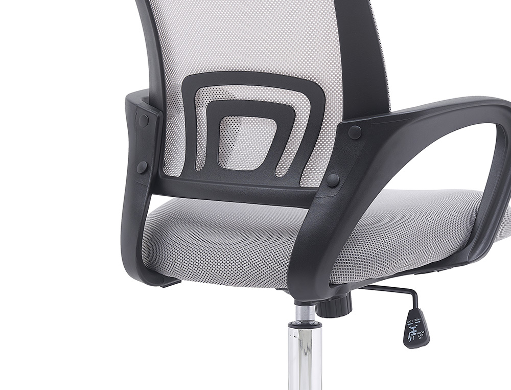 SILLA Q-CONNECT OFICINA SIENA MALLA BASE METALICA ALT MAX 1000 ANC 560 PROF 570 RUEDAS PREMIUM COLOR BLANCO GRIS