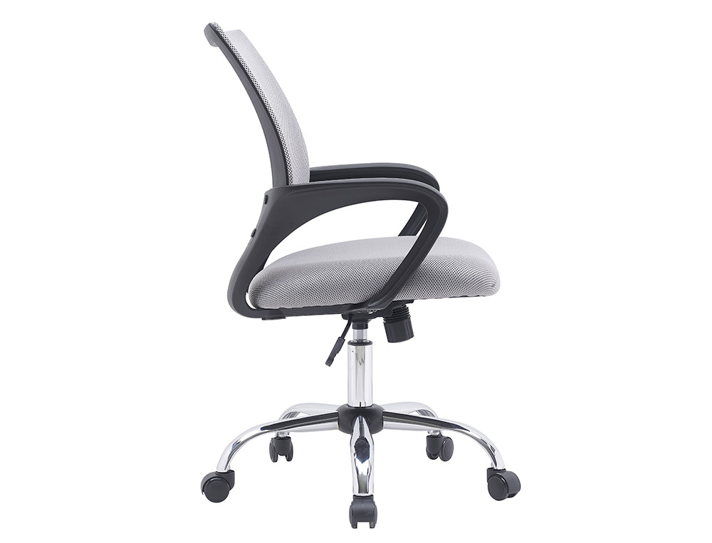 SILLA Q-CONNECT OFICINA SIENA MALLA BASE METALICA ALT MAX 1000 ANC 560 PROF 570 RUEDAS PREMIUM COLOR BLANCO GRIS