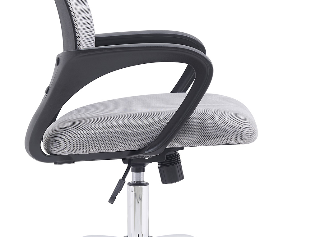 SILLA Q-CONNECT OFICINA SIENA MALLA BASE METALICA ALT MAX 1000 ANC 560 PROF 570 RUEDAS PREMIUM COLOR BLANCO GRIS