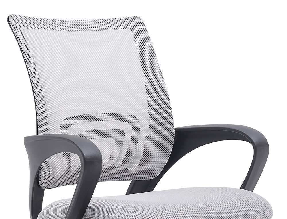 SILLA Q-CONNECT OFICINA SIENA MALLA BASE METALICA ALT MAX 1000 ANC 560 PROF 570 RUEDAS PREMIUM COLOR BLANCO GRIS