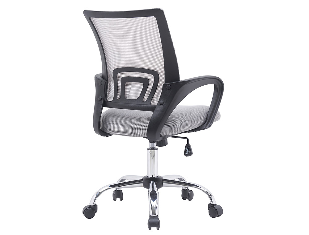 SILLA Q-CONNECT OFICINA SIENA MALLA BASE METALICA ALT MAX 1000 ANC 560 PROF 570 RUEDAS PREMIUM COLOR BLANCO GRIS