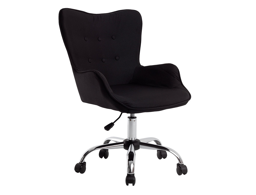 SILLA Q-CONNECT ESCRITORIO MES SINA BASE METALICA ALT MAX 960 ANC 570 PROF 620 RUEDAS PREMIUM COLOR NEGRO