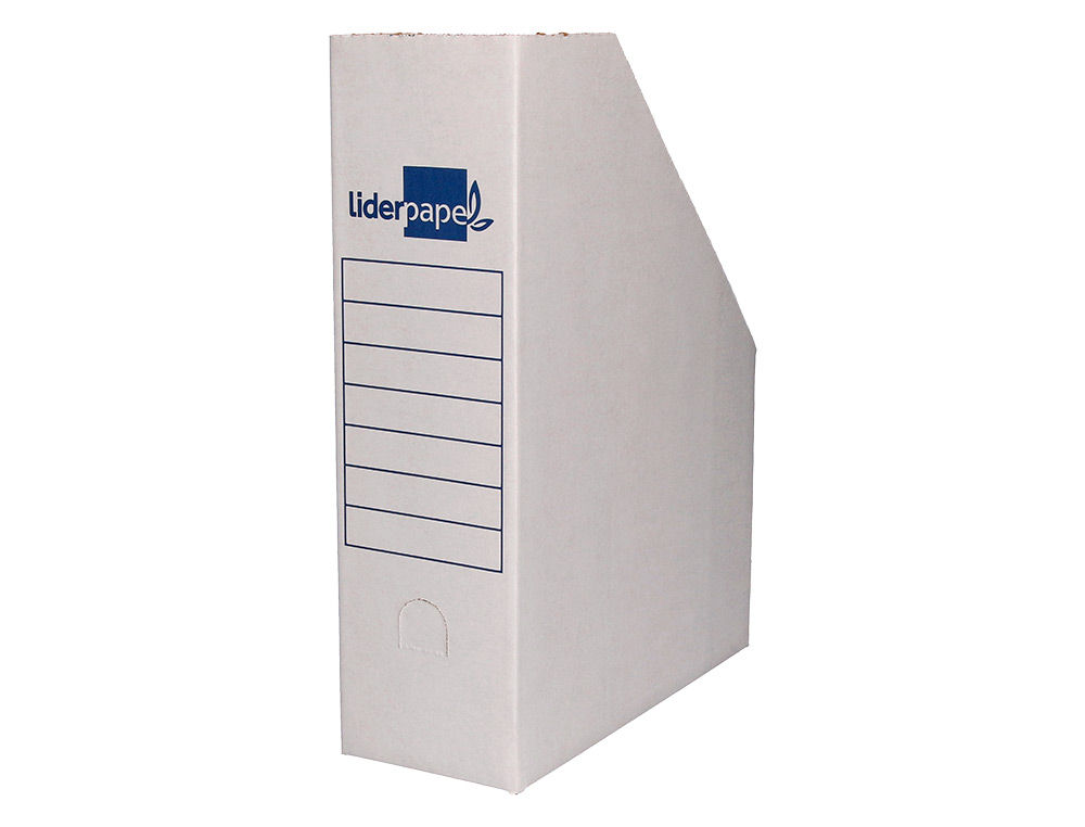 REVISTERO LIDERPAPEL ECOUSE CARTON 100% RECICLADO COLOR BLANCO 256X100X335 MM