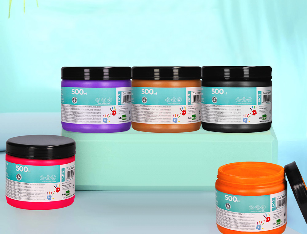 PINTURA DEDOS LIDERPAPEL MAGENTA TARRINA DE 500 CC