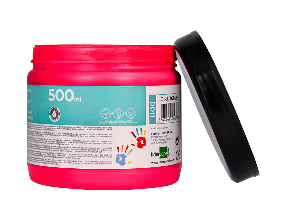 PINTURA DEDOS LIDERPAPEL MAGENTA TARRINA DE 500 CC