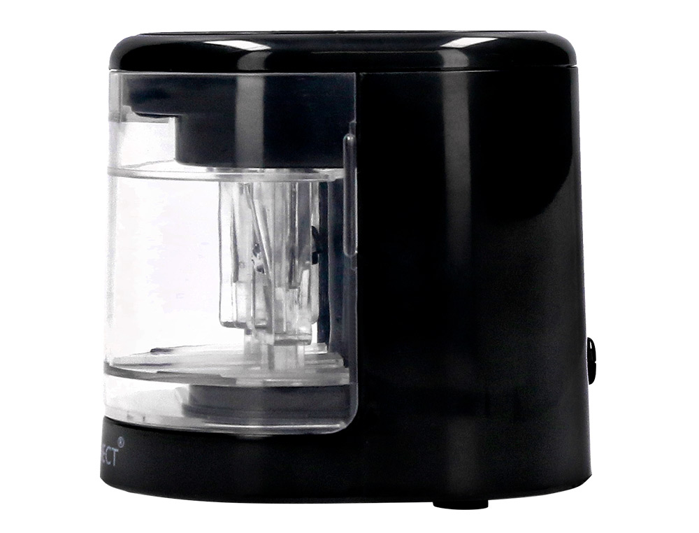 SACAPUNTAS Q-CONNECT KF14568 ELECTRICO DE SOBREMESA CABLE USB/4 PILAS AA AFILA CUCHILLA DIAMETROS DE 6 A 12MM DOS USOS