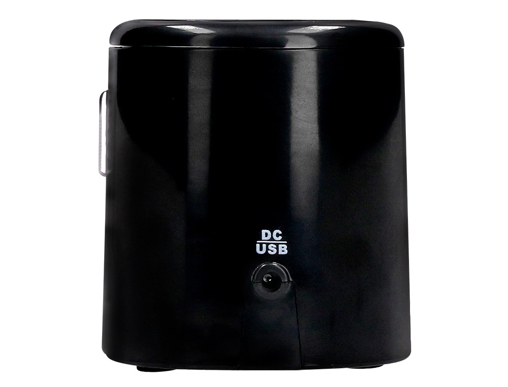 SACAPUNTAS Q-CONNECT KF14568 ELECTRICO DE SOBREMESA CABLE USB/4 PILAS AA AFILA CUCHILLA DIAMETROS DE 6 A 12MM DOS USOS