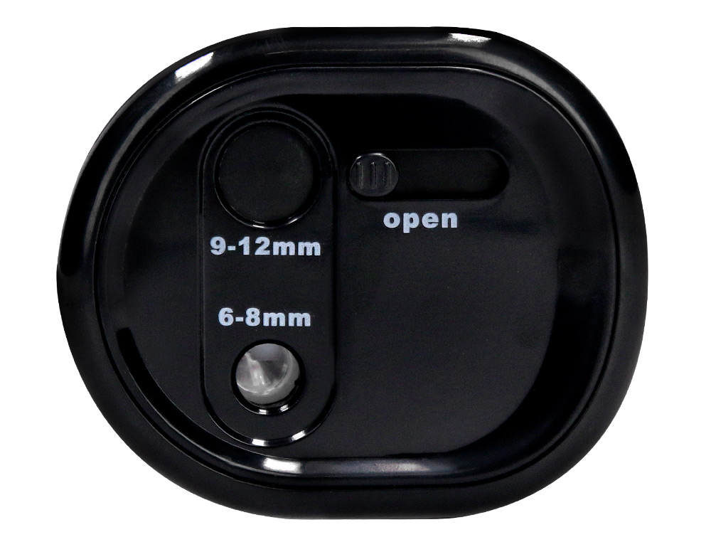 SACAPUNTAS Q-CONNECT KF14568 ELECTRICO DE SOBREMESA CABLE USB/4 PILAS AA AFILA CUCHILLA DIAMETROS DE 6 A 12MM DOS USOS