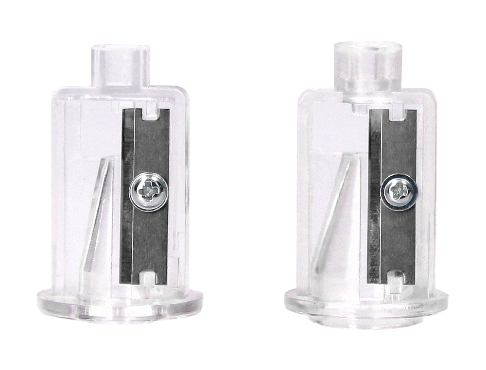 SACAPUNTAS Q-CONNECT KF14568 ELECTRICO DE SOBREMESA CABLE USB/4 PILAS AA AFILA CUCHILLA DIAMETROS DE 6 A 12MM DOS USOS