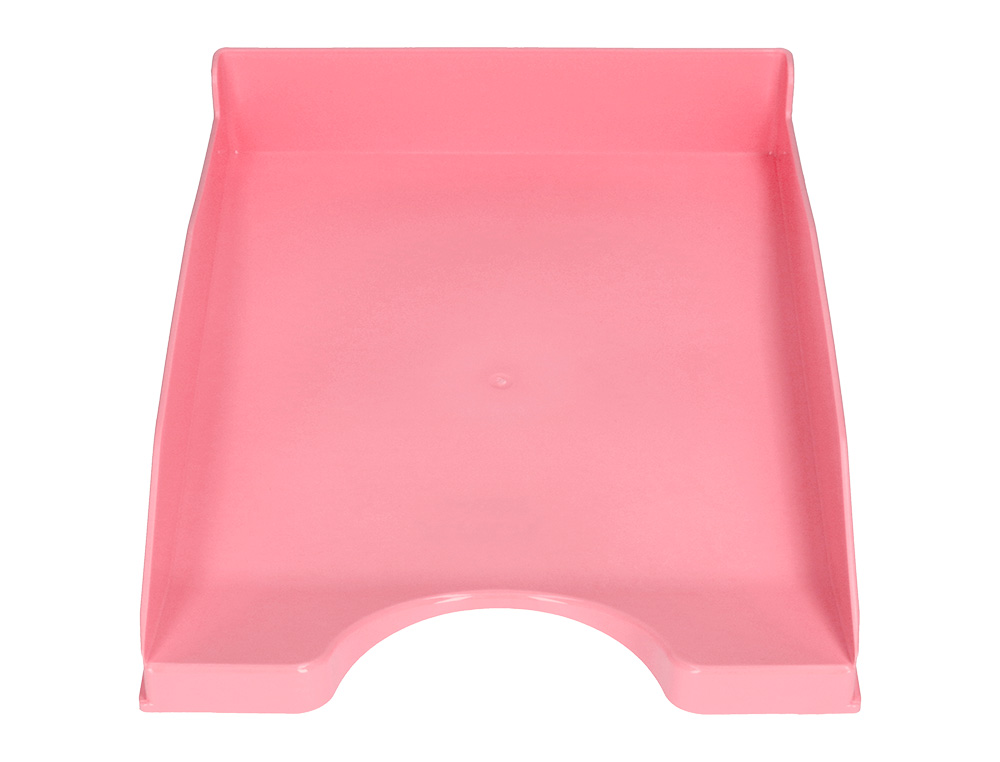 BANDEJA SOBREMESA PLASTICO Q-CONNECT ROSA PASTEL OPACO 240X70X340 MM