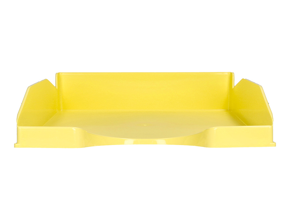 BANDEJA SOBREMESA PLASTICO Q-CONNECT AMARILLO PASTEL OPACO 240X70X340 MM