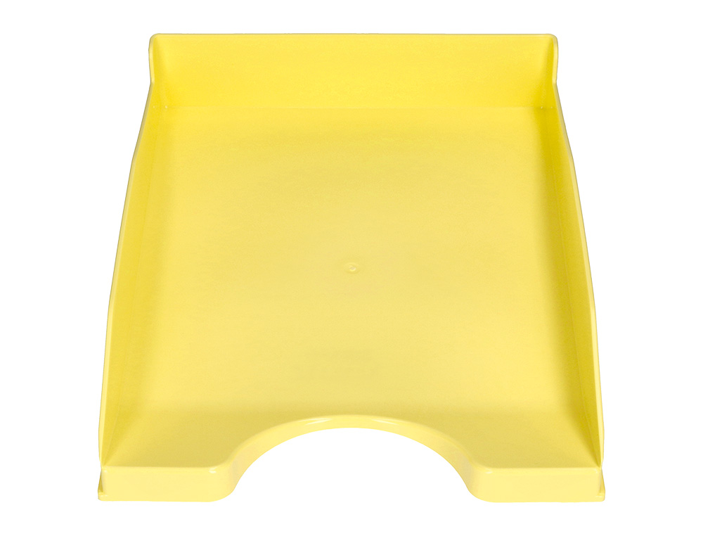 BANDEJA SOBREMESA PLASTICO Q-CONNECT AMARILLO PASTEL OPACO 240X70X340 MM