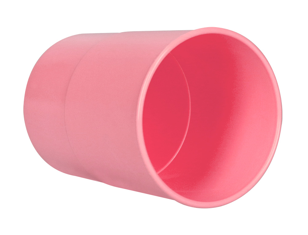 CUBILETE PORTALAPICES Q-CONNECT ROSA PASTEL OPACO PLASTICO DIAMETRO 75 MM ALTO 100 MM