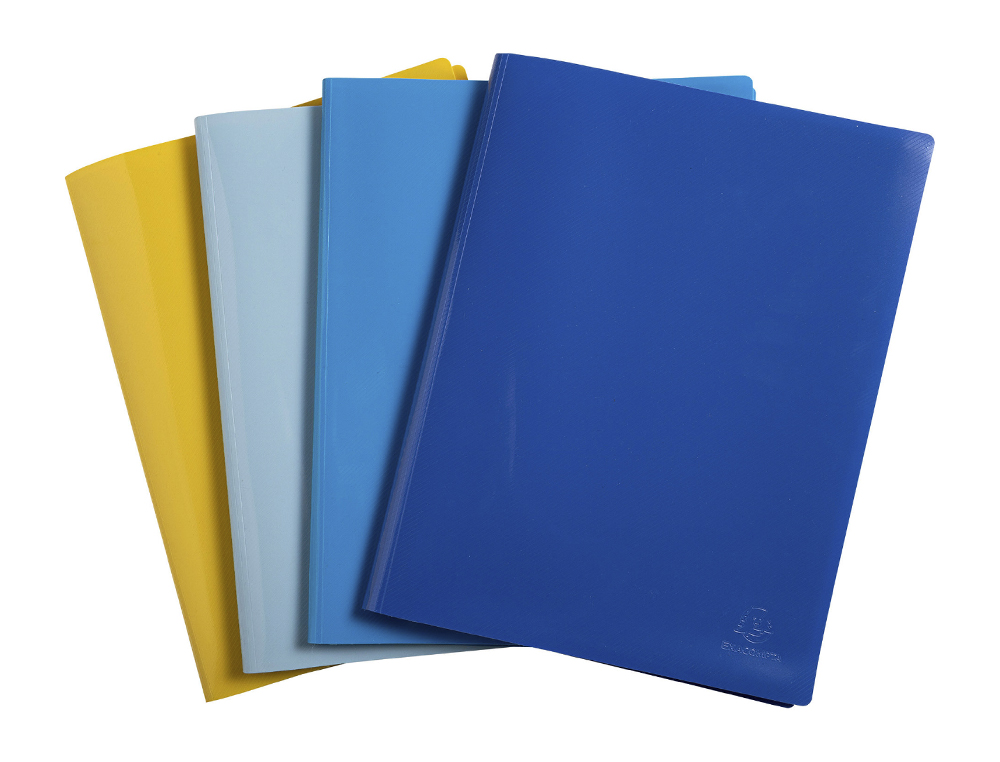 CARPETA EXACOMPTA ESCAPARATE 100 FUNDAS DIN A4 RECICLADA POLIPROPILENO COLORES SURTIDOS