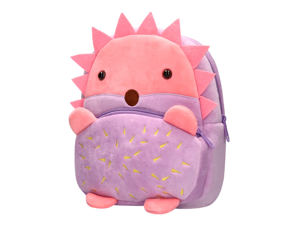MOCHILA PREESCOLAR LIDERPAPEL PELUCHE INFANTIL ERIZO 260X100X240 MM