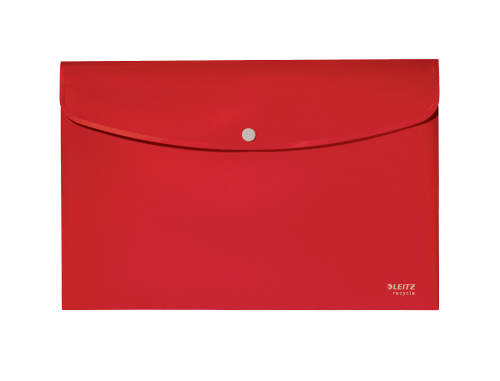 CARPETA LEITZ RECYCLE PORTADOCUMENTOS BROCHE DIN A4 POLIPROPILENO ROJO
