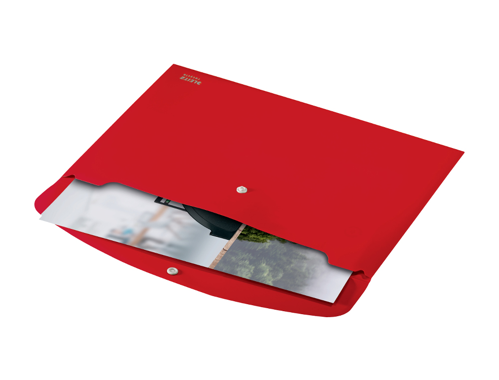 CARPETA LEITZ RECYCLE PORTADOCUMENTOS BROCHE DIN A4 POLIPROPILENO ROJO