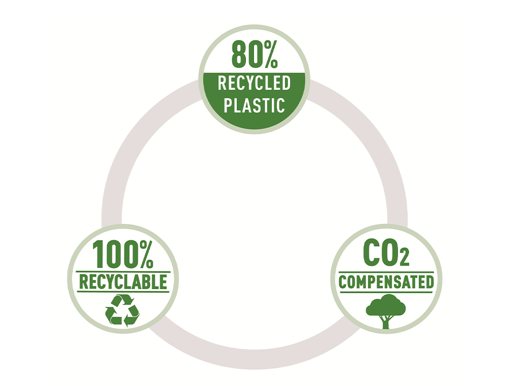 CARPETA LEITZ RECYCLE PORTADOCUMENTOS BROCHE DIN A4 POLIPROPILENO VERDE