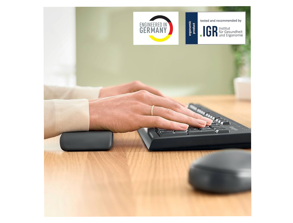 REPOSAMUÑECAS LEITZ ERGO PARA TECLADO AJUSTABLE GRIS OSCURO