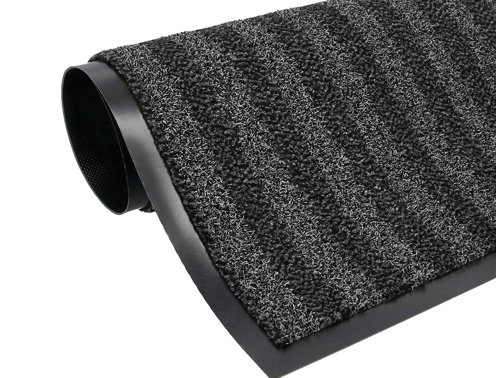 ALFOMBRA PARA SUELO Q-CONNECT PREMIUM PARA INTERIORES ANTIDESLIZANTE FIBRA POLIPROPILENO Y FIELTRO GRIS 60X40 CM
