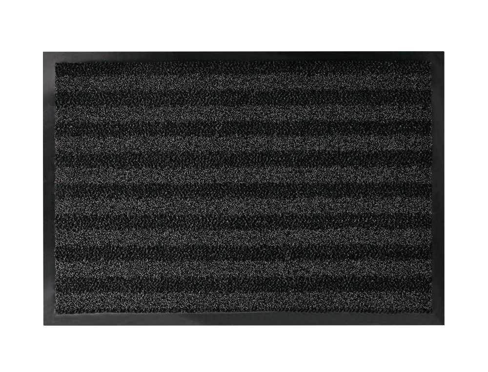 ALFOMBRA PARA SUELO Q-CONNECT PREMIUM PARA INTERIORES ANTIDESLIZANTE FIBRA POLIPROPILENO Y FIELTRO GRIS 60X40 CM