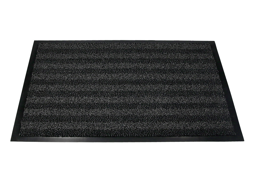 ALFOMBRA PARA SUELO Q-CONNECT PREMIUM PARA INTERIORES ANTIDESLIZANTE FIBRA POLIPROPILENO Y FIELTRO GRIS 60X40 CM