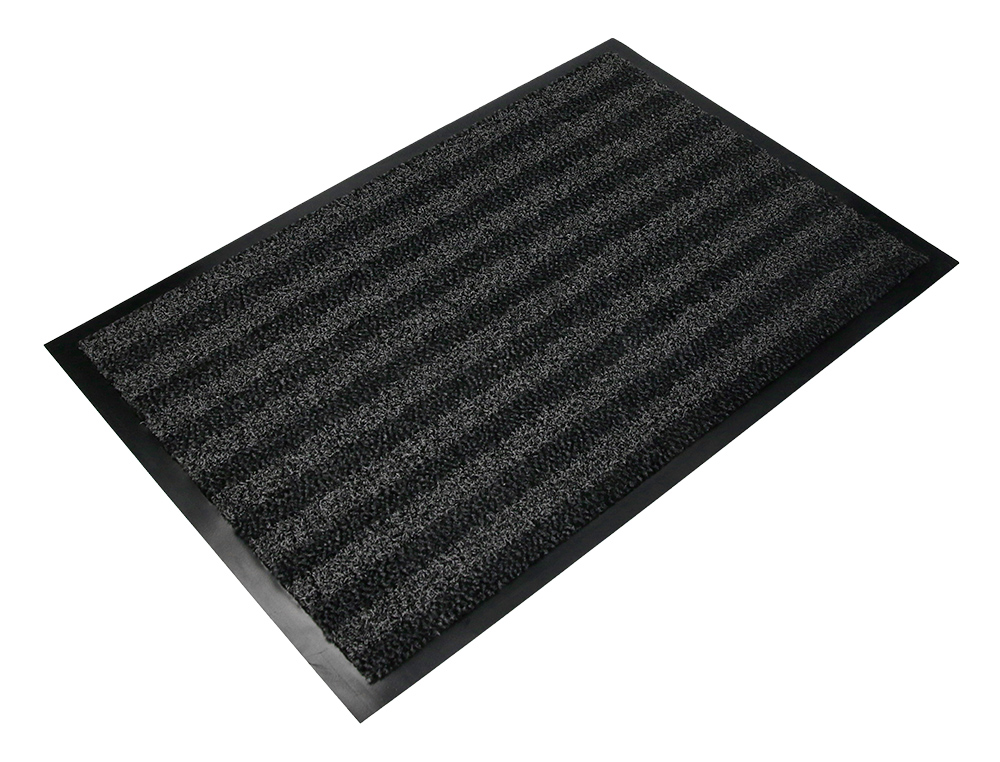 ALFOMBRA PARA SUELO Q-CONNECT PREMIUM PARA INTERIORES ANTIDESLIZANTE FIBRA POLIPROPILENO Y FIELTRO GRIS 60X40 CM