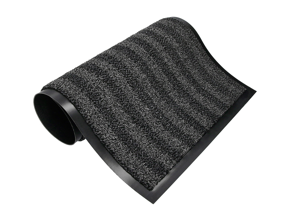 ALFOMBRA PARA SUELO Q-CONNECT PREMIUM PARA INTERIORES ANTIDESLIZANTE FIBRA POLIPROPILENO Y FIELTRO GRIS 60X40 CM