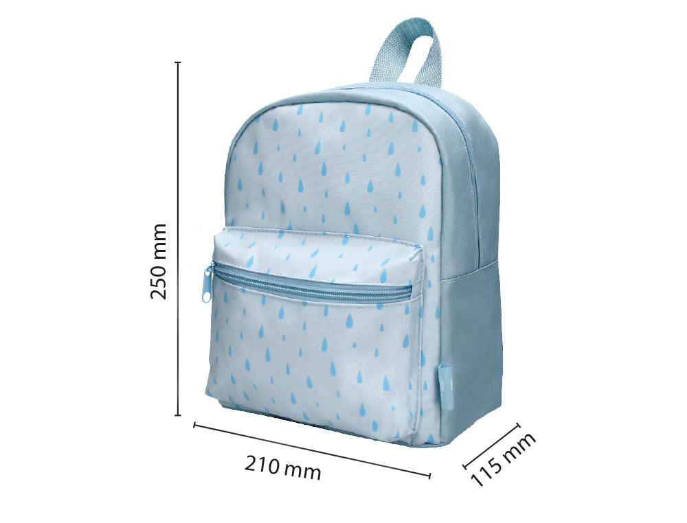 MOCHILA PREESCOLAR LIDERPAPEL KIDS AZUL 250X115X210 MM