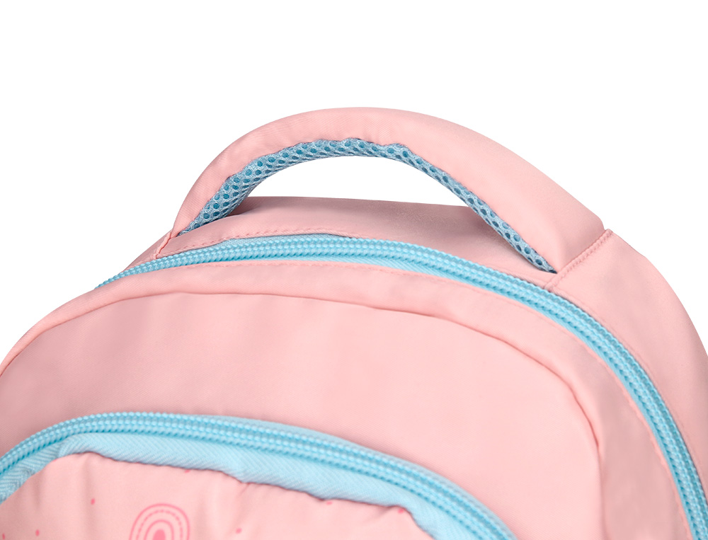MOCHILA ESCOLAR LIDERPAPEL MULTIBOLSILLO INFANTIL ROSA RAINBOWS 350X110X270 MM