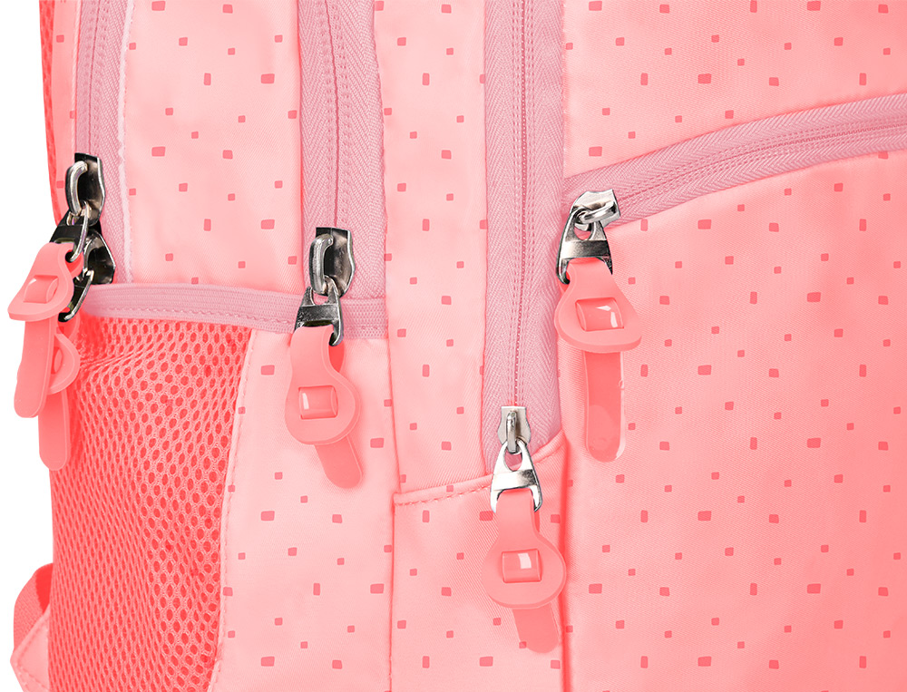 MOCHILA ESCOLAR LIDERPAPEL MULTIBOLSILLO PARA PORTATIL ROSA ESTRELLAS 450X145X300 MM