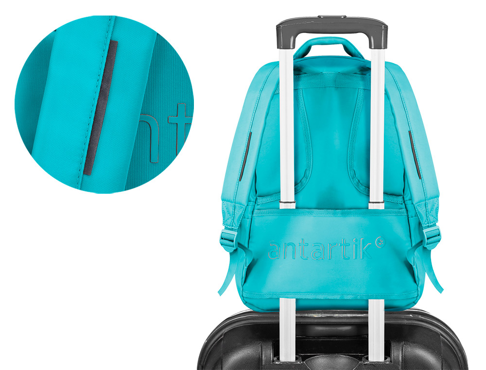 MOCHILA ANTARTIK FUSION FLEX MULTIBOLSILLO TURQUESA 19L 450X180X300 MM