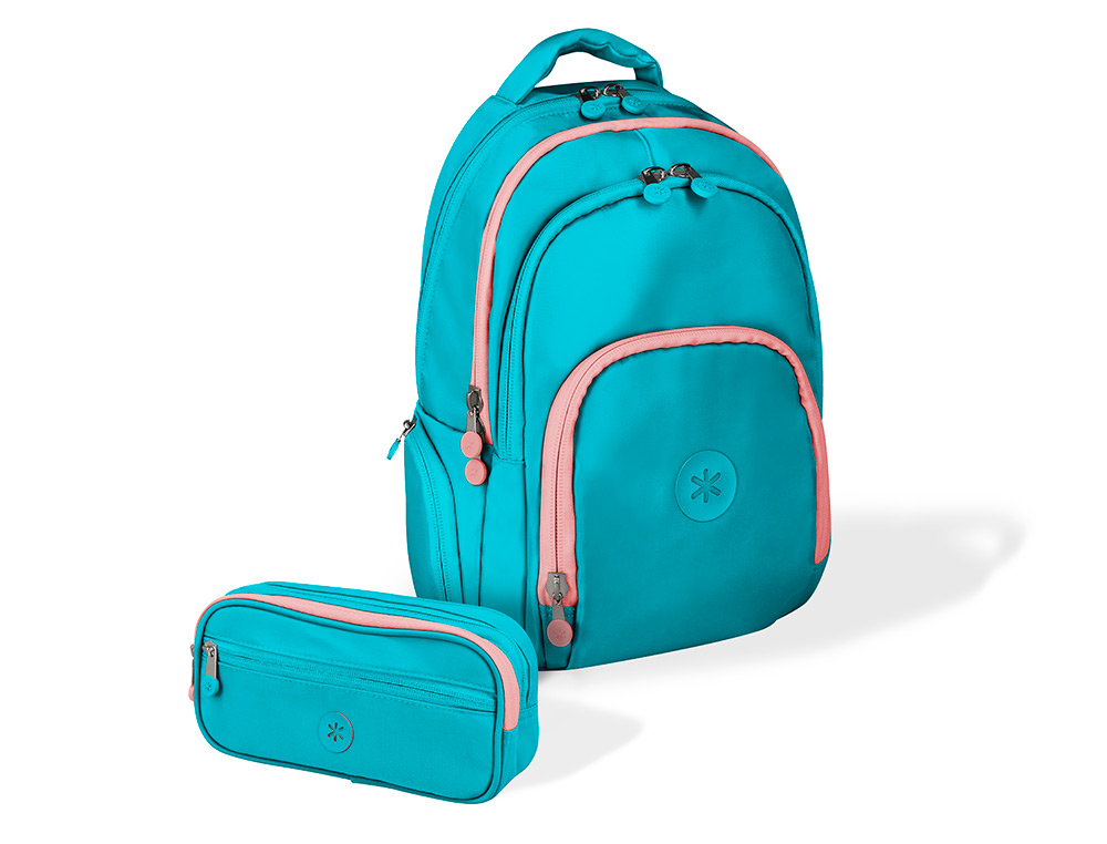 MOCHILA ANTARTIK FUSION FLEX MULTIBOLSILLO TURQUESA 19L 450X180X300 MM