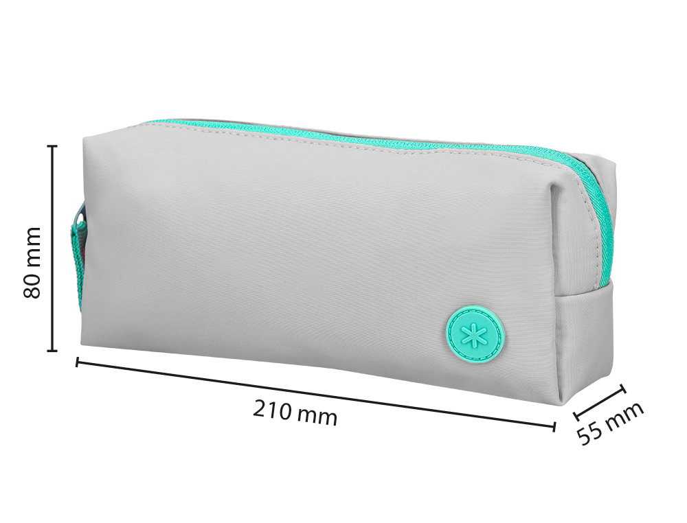 ESTUCHE PORTATODO ANTARTIK BASIC PACK 1 COMPARTIMENTO GRIS COMPAÑERO MOCHILA 80X55X210 MM