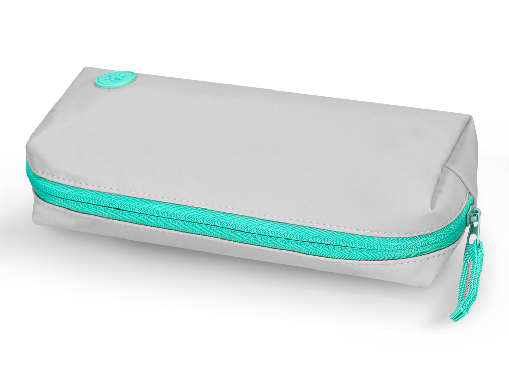 ESTUCHE PORTATODO ANTARTIK BASIC PACK 1 COMPARTIMENTO GRIS COMPAÑERO MOCHILA 80X55X210 MM