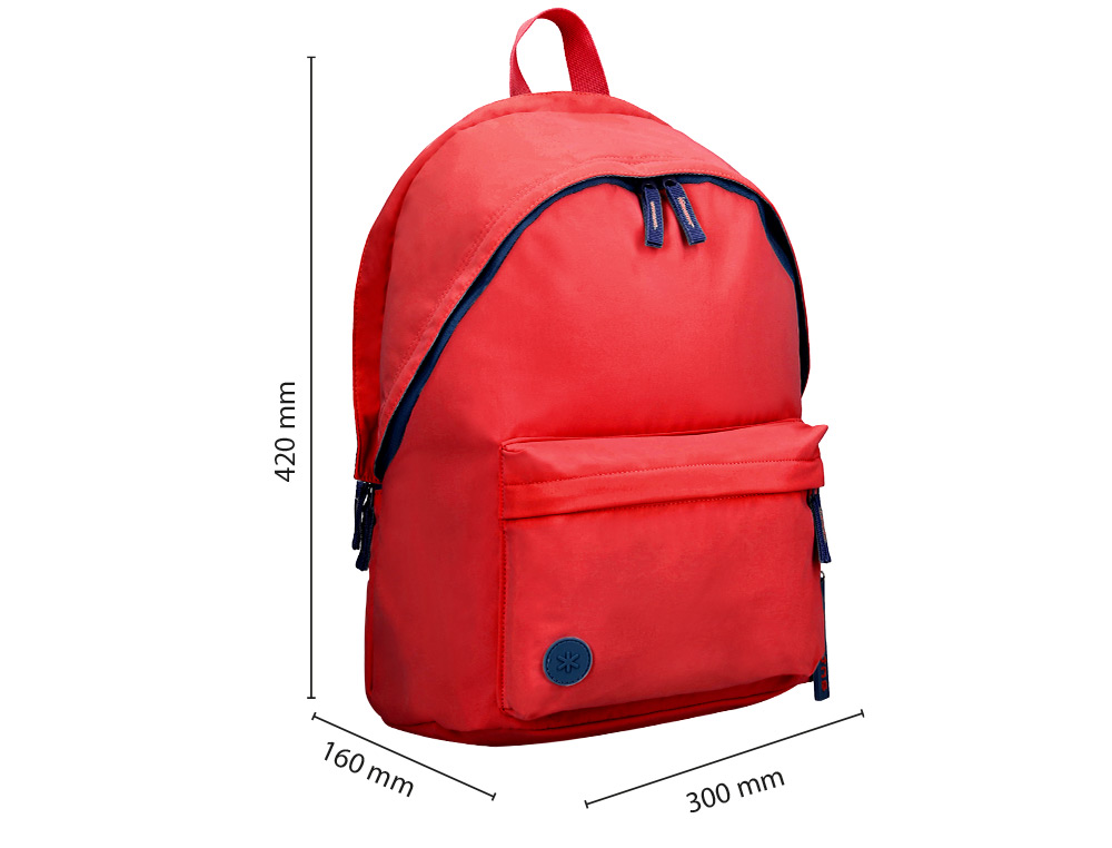 MOCHILA ANTARTIK BASIC PACK CON BOLSILLO PARA PORTATIL ROJA 20 L 300X160X420 MM
