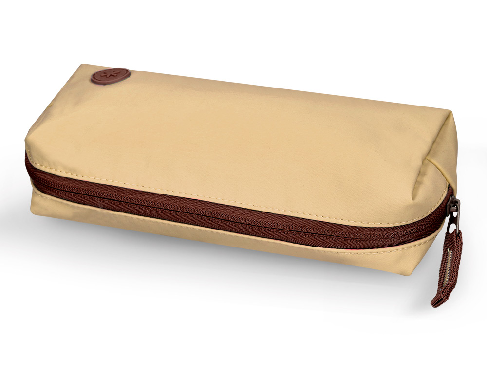 ESTUCHE PORTATODO ANTARTIK BASIC PACK 1 COMPARTIMENTO BEIGE COMPAÑERO MOCHILA 80X55X210 MM