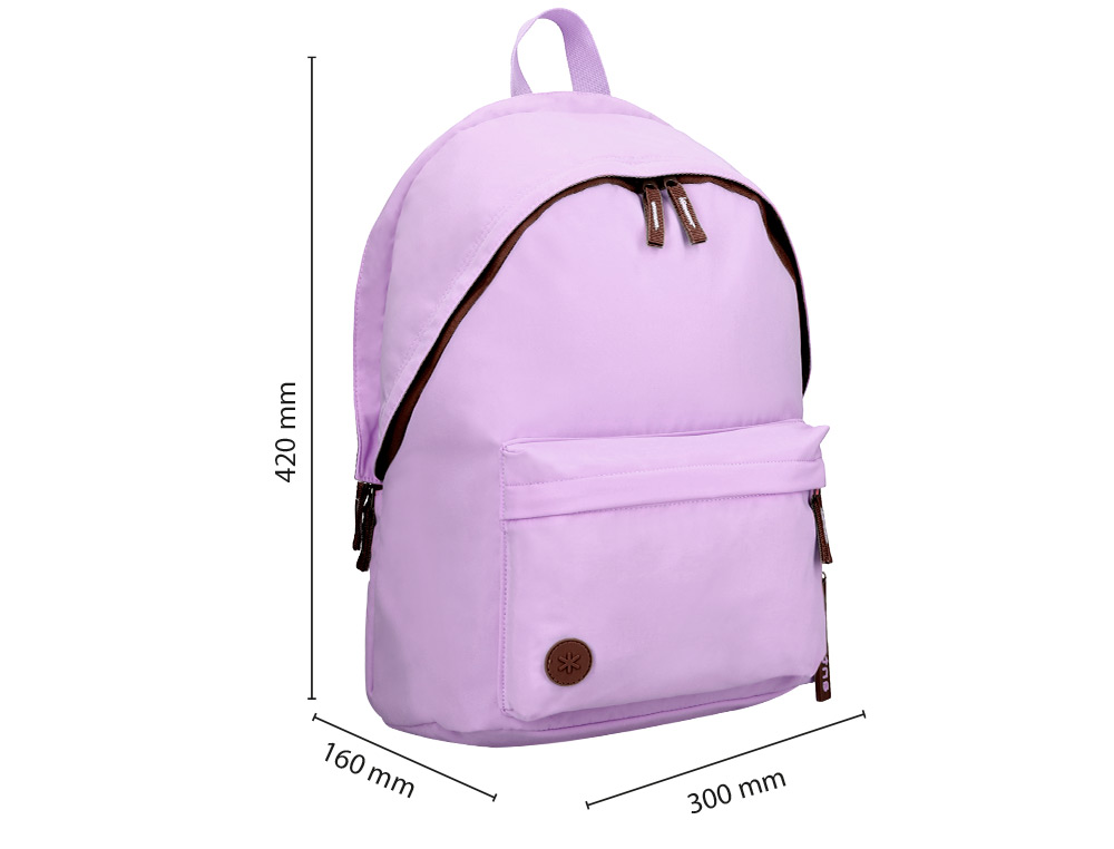 MOCHILA ANTARTIK BASIC PACK CON BOLSILLO PARA PORTATIL MORADO 20 L 300X160X420 MM