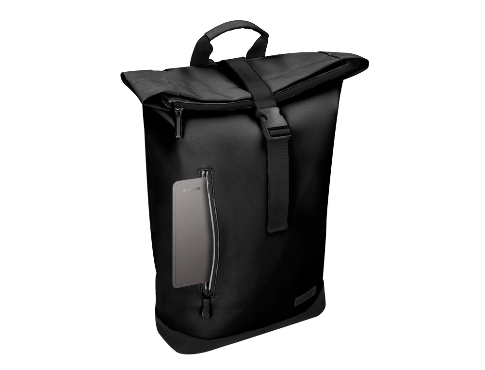 MOCHILA ANTARTIK ROLL PACK WATERPROOF ENROLLABLE GRAN CAPACIDAD COLOR NEGRO 480X130X280 MM