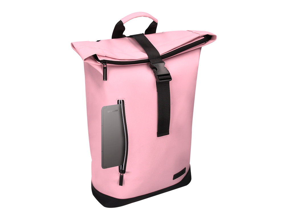 MOCHILA ANTARTIK ROLL PACK WATERPROOF ENROLLABLE GRAN CAPACIDAD ROSA 480X130X280 MM