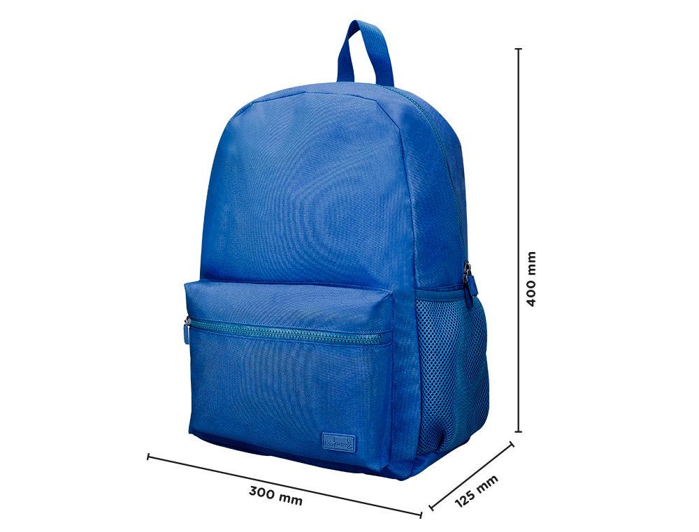 MOCHILA LIDERPAPEL CORE CON COMPARTIMENTO LATERAL ELASTICO AZUL MARINO 15 L 400X125X300 MM