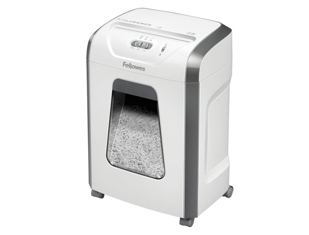 DESTRUCTORA DE DOCUMENTOS FELLOWES 15C CAPACIDAD 15H SEGURIDAD P4 GRAPAS CLIPS Y TARJETAS PAPELERA 19 L