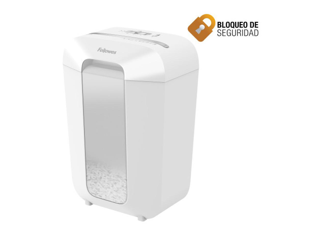 DESTRUCTORA DE DOCUMENTOS FELLOWES LX70 CAPACIDAD 11H SEGURIDAD P4 GRAPAS CLIPS Y TARJETAS PAPELERA 18 L
