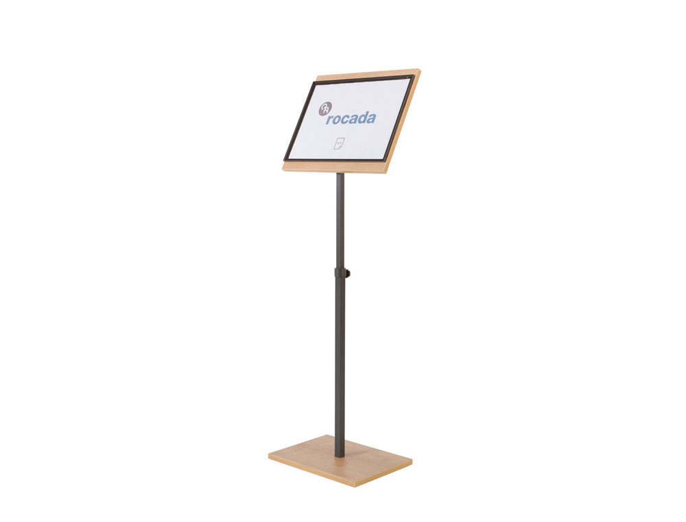 EXPOSITOR ROCADA DE SUELO SERIE NATURAL MAGNETICO ROTATIVO 360 ALTURA AJUSTABLE DIN A3