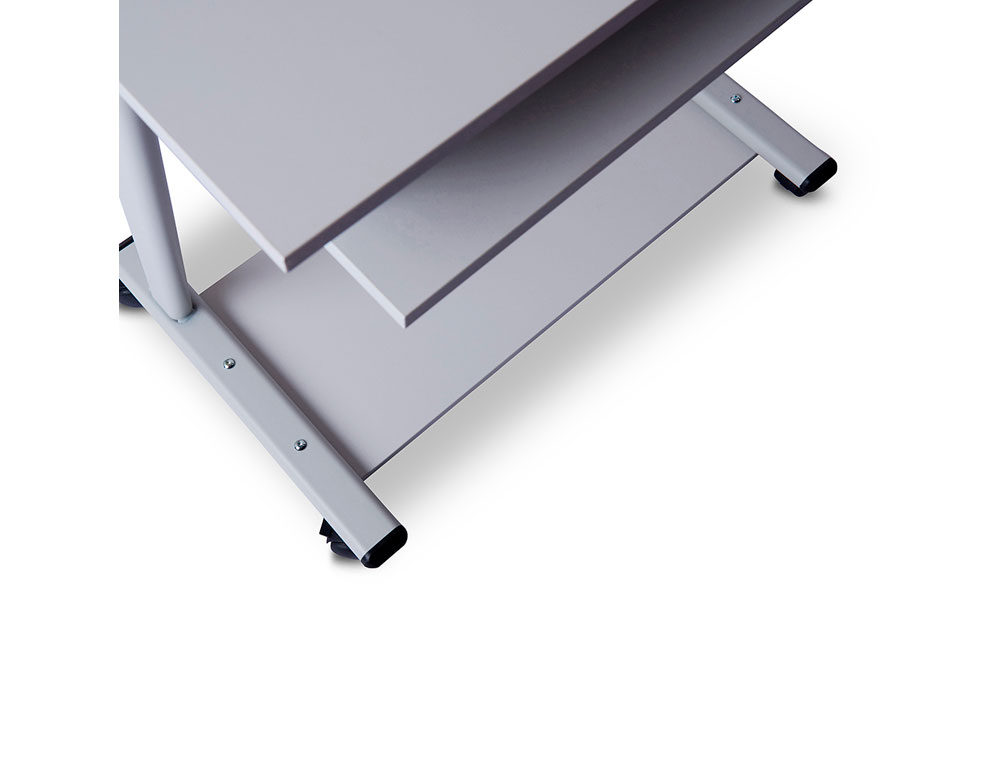MESA ORDENADOR ROCADA RD-9100 SISTEMA BLOQUEO CON RUEDAS ESTRUCTURA METALICA CON BANDEJA TECLADO EXTRAIBLE