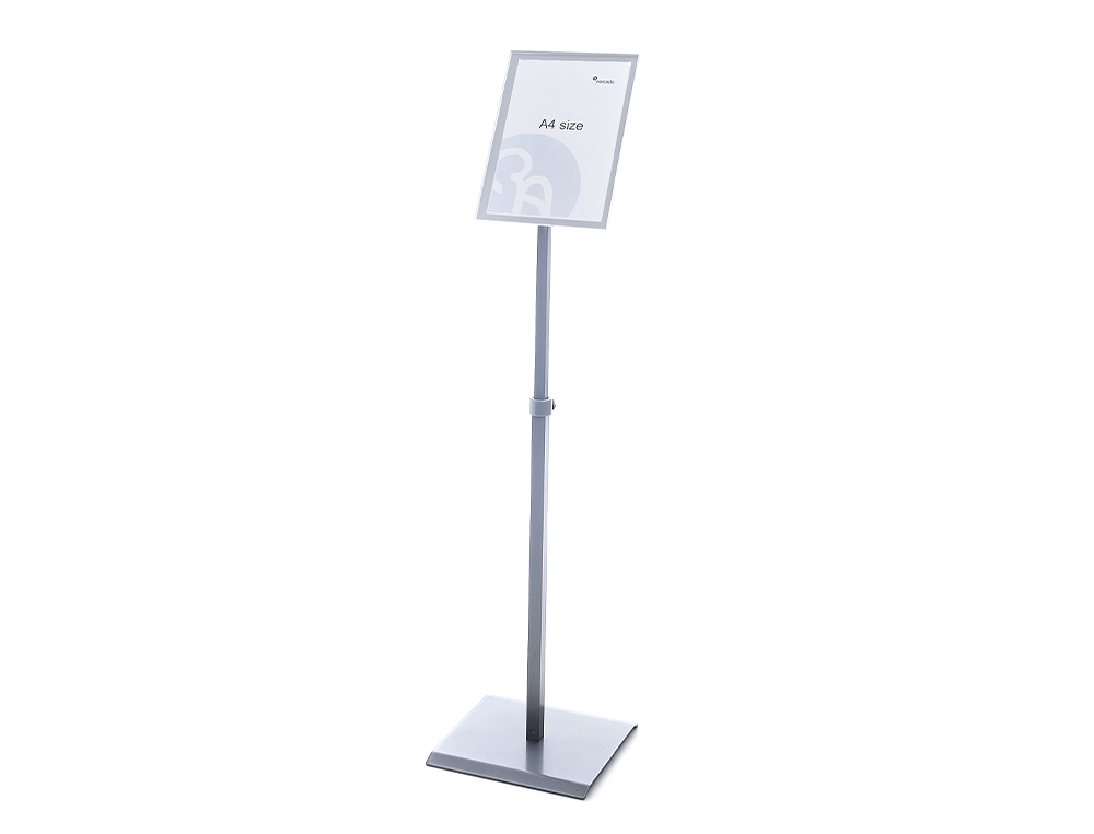 EXPOSITOR ROCADA DE SUELO MAGNETICO ROTATIVO 90 HORIZONTAL/VERTICAL ALTURA AJUSTABLE DIN A4