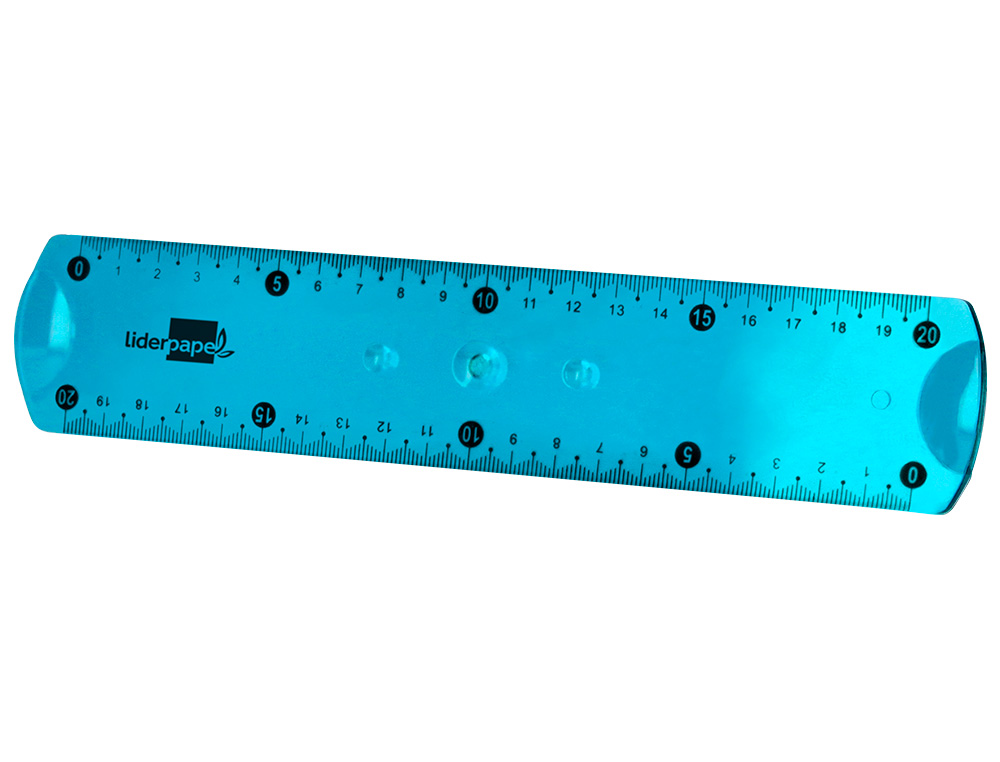 REGLA LIDERPAPEL PLASTICO FLEXIBLE 20 CM COLORES SURTIDOS