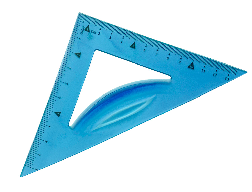 JUEGO ESCUADRA 21 CM CARTABON 21 CM REGLA 30 CM Y SEMICIRCULO PLASTICO FLEXIBLE EN PETACA LIDERPAPEL COLORES