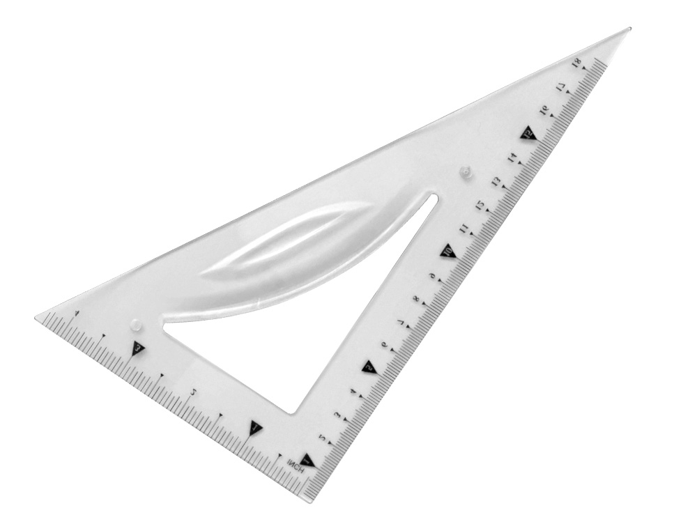 JUEGO ESCUADRA 21 CM CARTABON 21 CM REGLA 30 CM Y SEMICIRCULO PLASTICO FLEXIBLE EN PETACA LIDERPAPEL