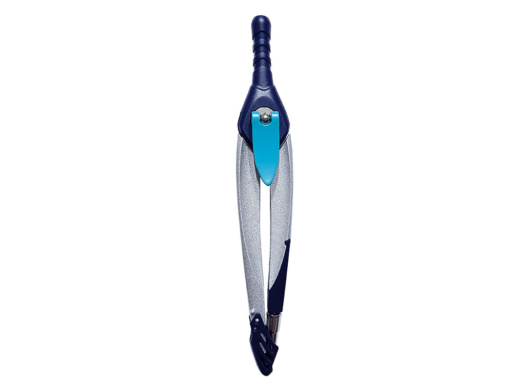 COMPAS LIDERPAPEL LOCK DEVICE CON ADAPTADOR UNIVERSAL Y TUBO DE MINAS COLOR AZUL OSCURO